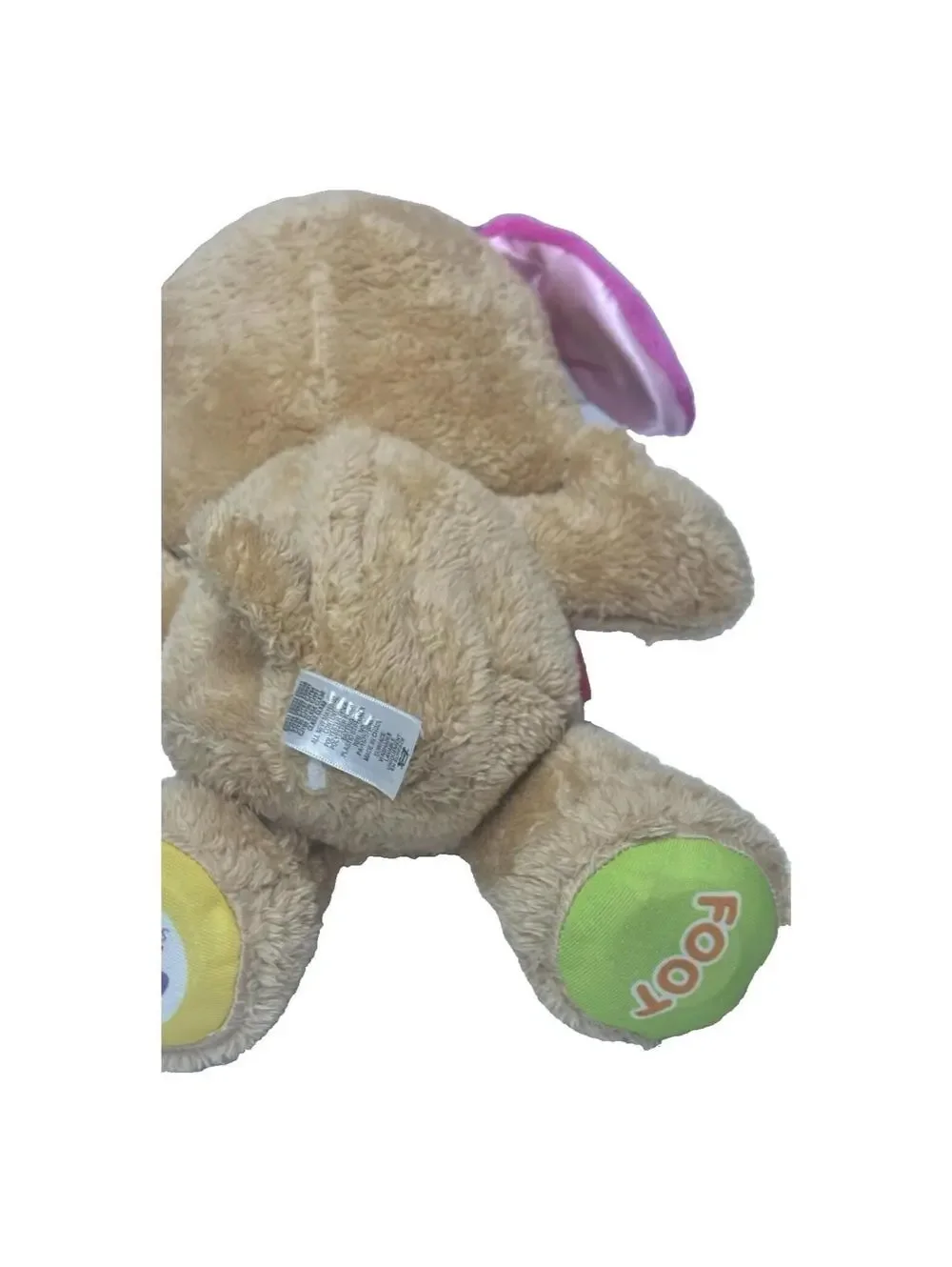 Fisher Price ABC Baby Plush Bear: Interactive Learning Talking Tummy Musical Toy